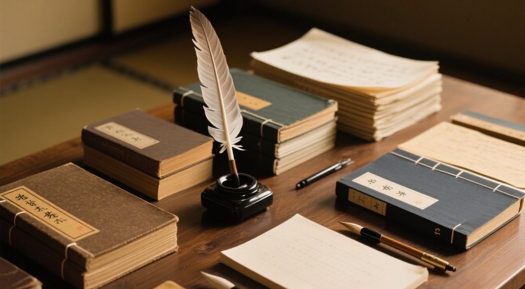 本がある風景 和式